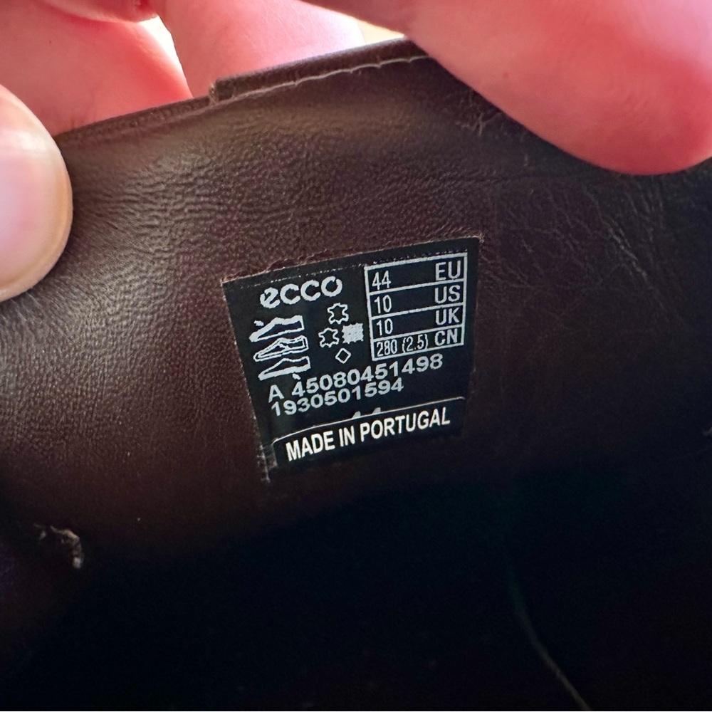 ECCO Brown Leather Casual Sneakers | Men’s 10 - Picture 6 of 9